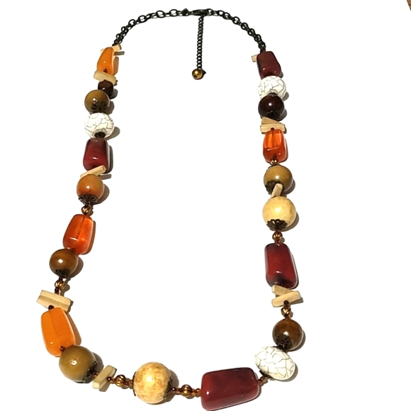 CHICO'S MULTISTONE MULTICOLORED LONG STATEMENT 36-40" NECKLACE - Picture 1 of 10
